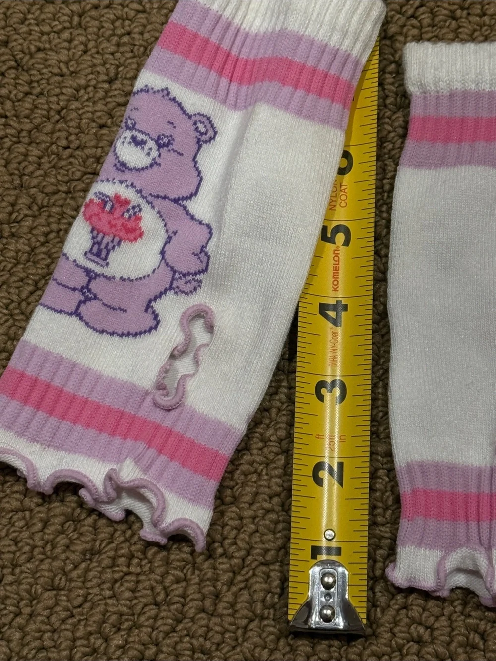 Vintage carebear fingerless gloves